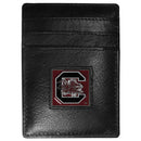 NCAA - S. Carolina Gamecocks Leather Money Clip/Cardholder Packaged in Gift Box-Wallets & Checkbook Covers,Money Clip/Cardholders,Gift Box Packaging,College Money Clip/Cardholders-JadeMoghul Inc.