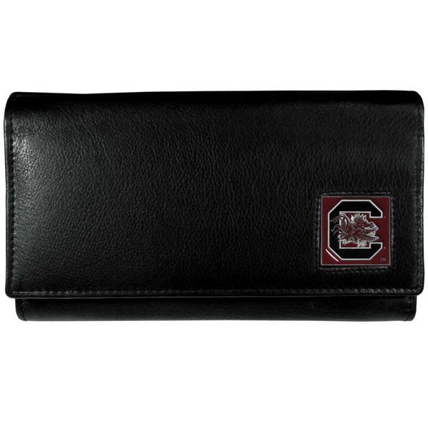 NCAA - S. Carolina Gamecocks Leather Women's Wallet-Wallets & Checkbook Covers,Women's Wallets,College Women's Wallets-JadeMoghul Inc.