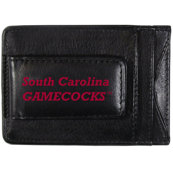 NCAA - S. Carolina Gamecocks Logo Leather Cash and Cardholder-Wallets & Checkbook Covers,College Wallets,S. Carolina Gamecocks Wallets-JadeMoghul Inc.