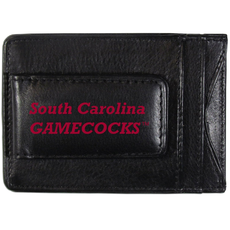 NCAA - S. Carolina Gamecocks Logo Leather Cash and Cardholder-Wallets & Checkbook Covers,College Wallets,S. Carolina Gamecocks Wallets-JadeMoghul Inc.