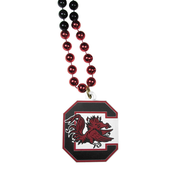 NCAA - S. Carolina Gamecocks Mardi Gras Necklace-Jewelry & Accessories,College Jewelry,College Necklaces,Mardi Gras Bead Necklaces-JadeMoghul Inc.