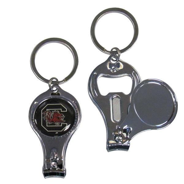 NCAA - S. Carolina Gamecocks Nail Care/Bottle Opener Key Chain-Key Chains,3 in 1 Key Chains,College 3 in 1 Key Chains-JadeMoghul Inc.