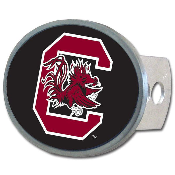 NCAA - S. Carolina Gamecocks Oval Metal Hitch Cover Class II and III-Automotive Accessories,Hitch Covers,Oval Metal Hitch Covers Class III,College Oval Metal Hitch Covers Class III-JadeMoghul Inc.