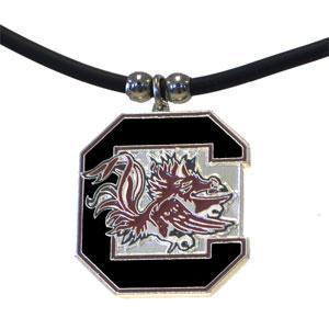 NCAA - S. Carolina Gamecocks Rubber Cord Necklace-Jewelry & Accessories,Necklaces,Cord Necklaces,College Cord Necklaces-JadeMoghul Inc.