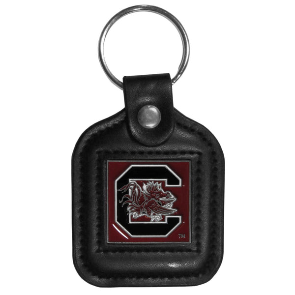 NCAA - S. Carolina Gamecocks Square Leatherette Key Chain-Key Chains,Leatherette Key Chains,College Leatherette Key Chains-JadeMoghul Inc.