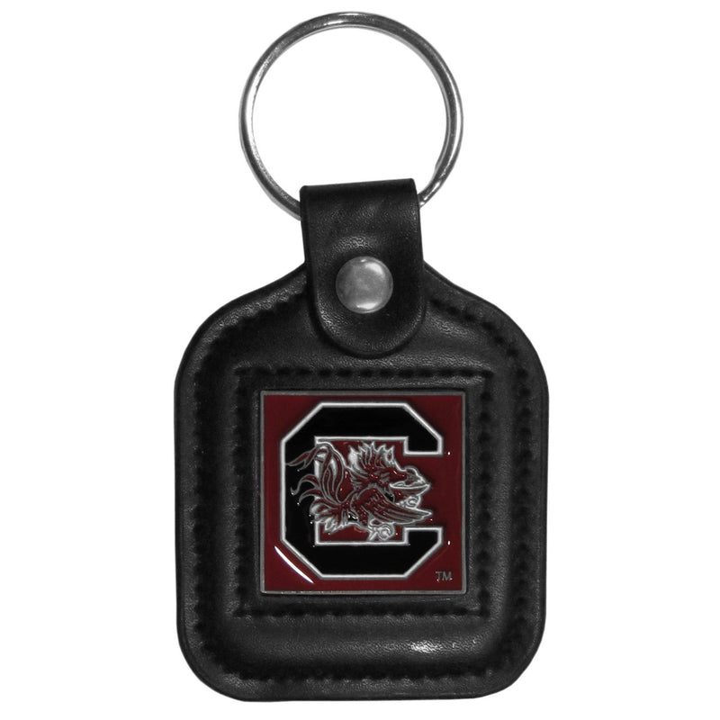 NCAA - S. Carolina Gamecocks Square Leatherette Key Chain-Key Chains,Leatherette Key Chains,College Leatherette Key Chains-JadeMoghul Inc.