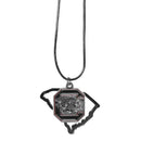 NCAA - S. Carolina Gamecocks State Charm Necklace-Jewelry & Accessories,Necklaces,State Charm Necklaces,College State Charm Necklaces-JadeMoghul Inc.