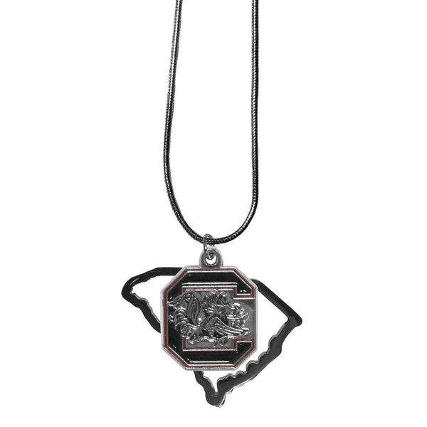 NCAA - S. Carolina Gamecocks State Charm Necklace-Jewelry & Accessories,Necklaces,State Charm Necklaces,College State Charm Necklaces-JadeMoghul Inc.