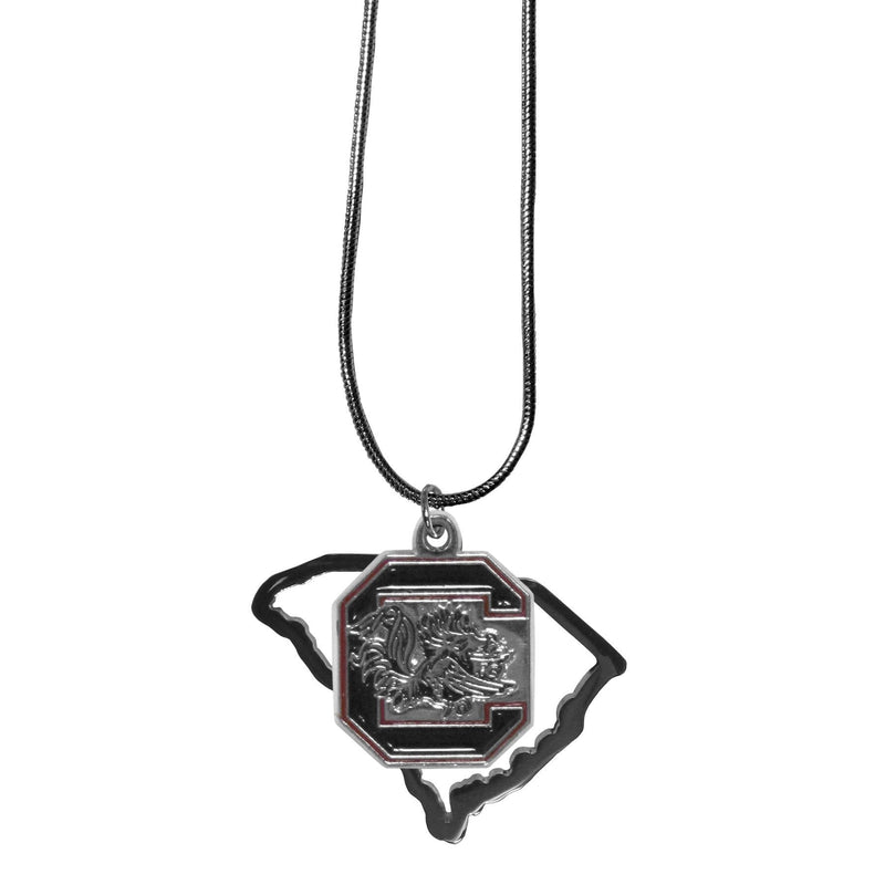 NCAA - S. Carolina Gamecocks State Charm Necklace-Jewelry & Accessories,Necklaces,State Charm Necklaces,College State Charm Necklaces-JadeMoghul Inc.