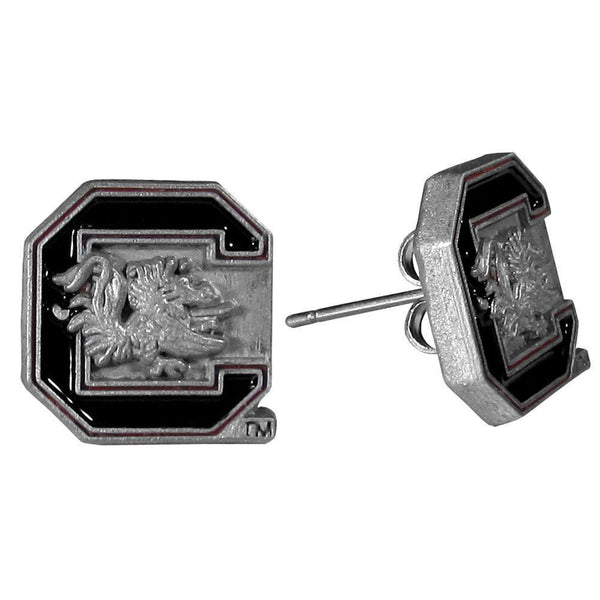 NCAA - S. Carolina Gamecocks Stud Earrings-Jewelry & Accessories,Earrings,Stud Earrings,College Stud Earrings-JadeMoghul Inc.