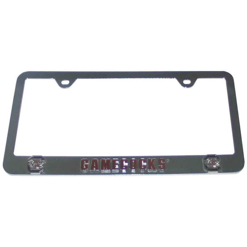 NCAA - S. Carolina Gamecocks Tag Frame-Automotive Accessories,Tag Frames,Chrome Tag Frames,College Chrome Tag Frames-JadeMoghul Inc.