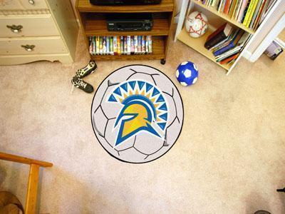 Round Entry Rugs NCAA San Jose State Soccer Ball 27" diameter