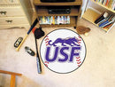 Round Area Rugs NCAA Sioux Falls Baseball Mat 27" diameter