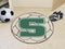Round Entry Rugs NCAA Slippery Rock Soccer Ball 27" diameter