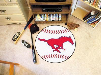 Round Rugs NCAA SMU Baseball Mat 27" diameter