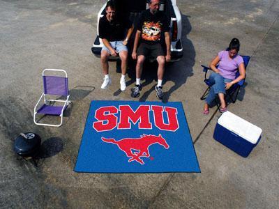 BBQ Grill Mat NCAA SMU Tailgater Rug 5'x6'