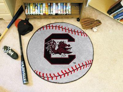 Round Area Rugs NCAA South Carolina Baseball Mat 27" diameter