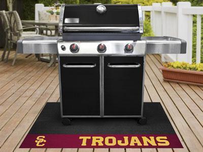 BBQ Grill Mat NCAA Southern California Grill Tailgate Mat 26"x42"