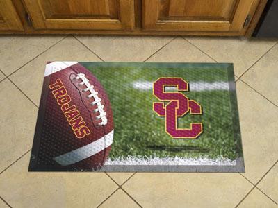 Welcome Door Mat NCAA Southern California Scraper Mat 19"x30" Ball