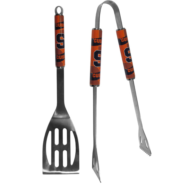 NCAA - Syracuse Orange 2 pc Steel BBQ Tool Set-Tailgating & BBQ Accessories,BBQ Tools,2 pc Steel Tool Set,College 2 pc Steel Tool Set-JadeMoghul Inc.