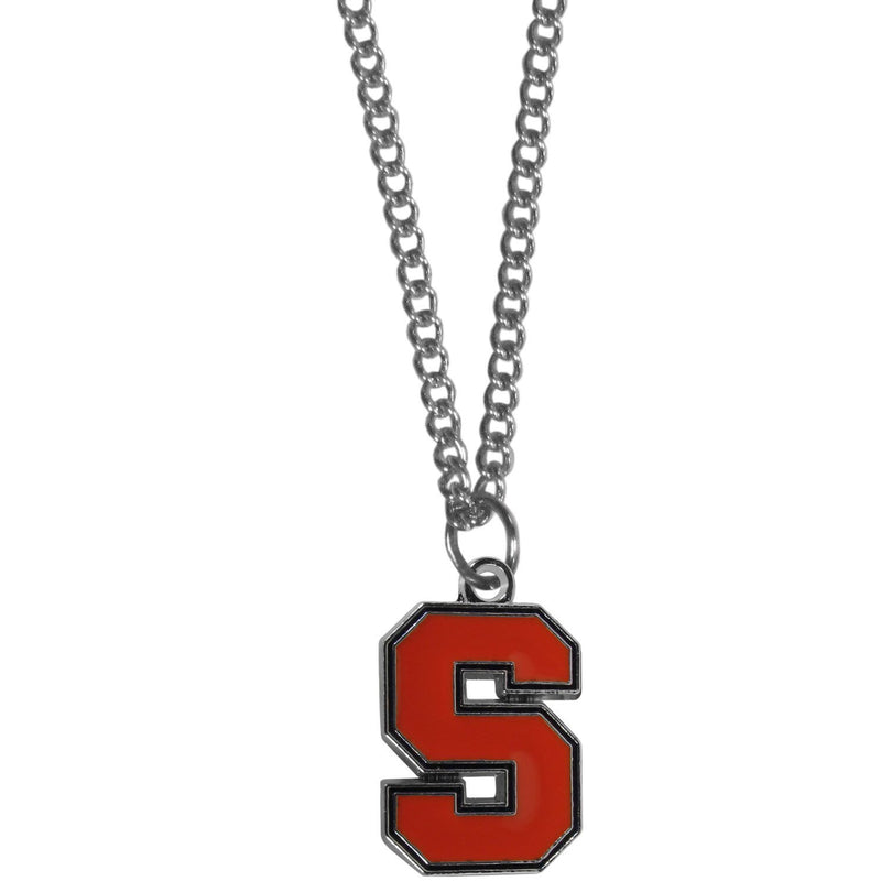 NCAA - Syracuse Orange Chain Necklace with Small Charm-Jewelry & Accessories,Necklaces,Chain Necklaces,College Chain Necklaces-JadeMoghul Inc.