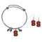 NCAA - Syracuse Orange Dangle Earrings and Charm Bangle Bracelet Set-Jewelry & Accessories,College Jewelry,Syracuse Orange Jewelry-JadeMoghul Inc.
