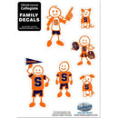 NCAA - Syracuse Orange Family Decal Set Small-Automotive Accessories,Decals,Family Character Decals,Small Family Decals,College Small Family Decals-JadeMoghul Inc.