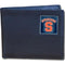NCAA - Syracuse Orange Leather Bi-fold Wallet Packaged in Gift Box-Wallets & Checkbook Covers,Bi-fold Wallets,Gift Box Packaging,College Bi-fold Wallets-JadeMoghul Inc.