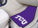 Custom Car Mats NCAA TCU 2-pc Carpeted Front Car Mats 17"x27"