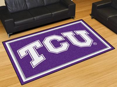 5x8 Rug NCAA TCU 5'x8' Plush Rug