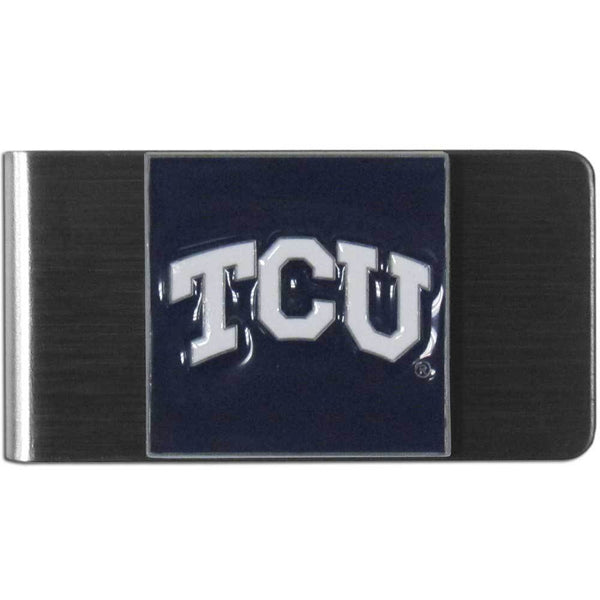 NCAA - TCU Horned Frogs Steel Money Clip-Wallets & Checkbook Covers,Money Clips,Steel Money Clips,College Steel Money Clips-JadeMoghul Inc.