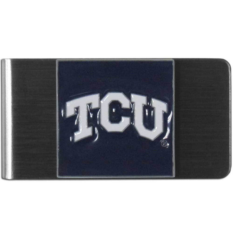 NCAA - TCU Horned Frogs Steel Money Clip-Wallets & Checkbook Covers,Money Clips,Steel Money Clips,College Steel Money Clips-JadeMoghul Inc.