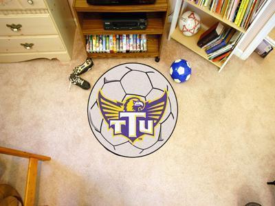 Round Indoor Outdoor Rugs NCAA Tennessee Tech Soccer Ball 27" diameter