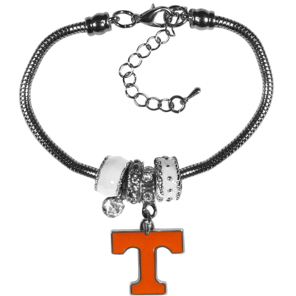 NCAA - Tennessee Volunteers Euro Bead Bracelet-Jewelry & Accessories,Bracelets,Euro Bead Bracelets,College Euro Bead Bracelets-JadeMoghul Inc.