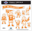 NCAA - Tennessee Volunteers Family Decal Set Large-Automotive Accessories,Decals,Family Character Decals,Large Family Decals,College Large Family Decals-JadeMoghul Inc.
