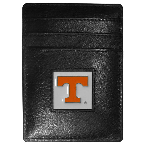 NCAA - Tennessee Volunteers Leather Money Clip/Cardholder Packaged in Gift Box-Wallets & Checkbook Covers,Money Clip/Cardholders,Gift Box Packaging,College Money Clip/Cardholders-JadeMoghul Inc.
