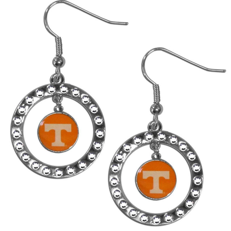 NCAA - Tennessee Volunteers Rhinestone Hoop Earrings-Jewelry & Accessories,Earrings,Rhinestone Hoop Earrings,College Rhinestone Hoop Earrings-JadeMoghul Inc.