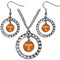 NCAA - Tennessee Volunteers Rhinestone Hoop Jewelry Set-Jewelry & Accessories,Jewelry Sets,Rhinestone Earrings and Necklaces,College Rhinestone Earrings and Necklaces-JadeMoghul Inc.