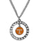 NCAA - Tennessee Volunteers Rhinestone Hoop Necklace-Jewelry & Accessories,Necklaces,Rhinestone Hoop Necklaces,College Rhinestone Hoop Necklaces-JadeMoghul Inc.