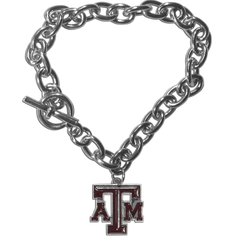 NCAA - Texas A & M Aggies Charm Chain Bracelet-Jewelry & Accessories,Bracelets,Charm Chain Bracelets,College Charm Chain Bracelets-JadeMoghul Inc.