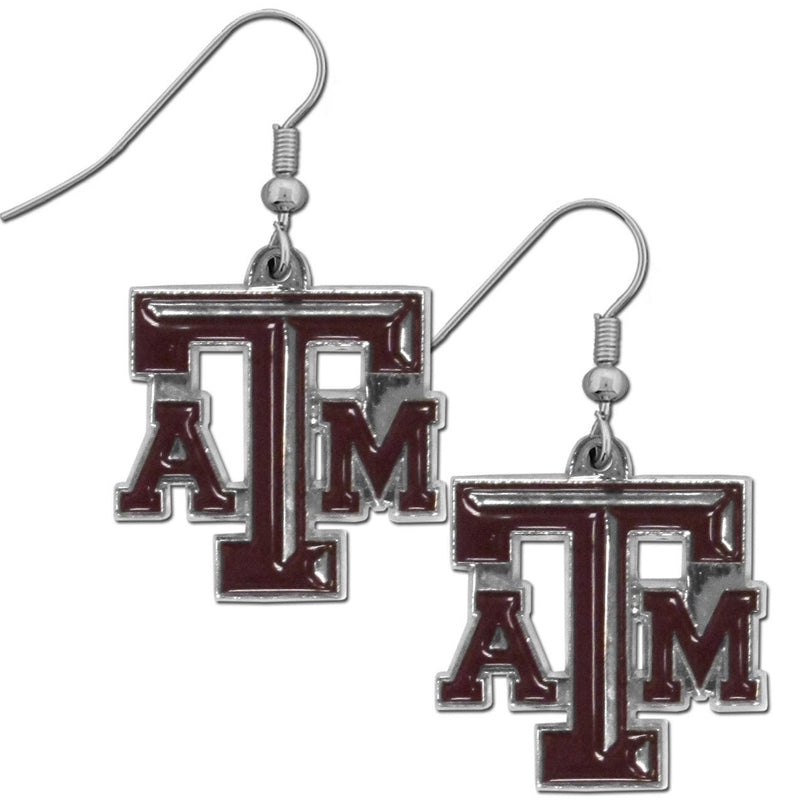 NCAA - Texas A & M Aggies Chrome Dangle Earrings-Jewelry & Accessories,Earrings,Dangle Earrings,Dangle Earrings,College Dangle Earrings-JadeMoghul Inc.
