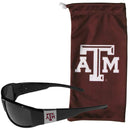 NCAA - Texas A & M Aggies Chrome Wrap Sunglasses and Bag-Sunglasses, Eyewear & Accessories,College Eyewear,Texas A & M Aggies Eyewear-JadeMoghul Inc.