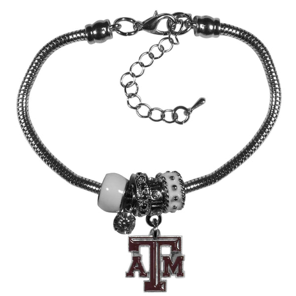 NCAA - Texas A & M Aggies Euro Bead Bracelet-Jewelry & Accessories,Bracelets,Euro Bead Bracelets,College Euro Bead Bracelets-JadeMoghul Inc.