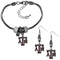 NCAA - Texas A & M Aggies Euro Bead Earrings and Bracelet Set-Jewelry & Accessories,College Jewelry,Texas A & M Aggies Jewelry-JadeMoghul Inc.