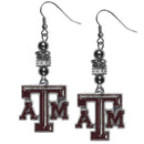 NCAA - Texas A & M Aggies Euro Bead Earrings-Jewelry & Accessories,Earrings,Euro Bead Earrings,College Euro Bead Earrings-JadeMoghul Inc.
