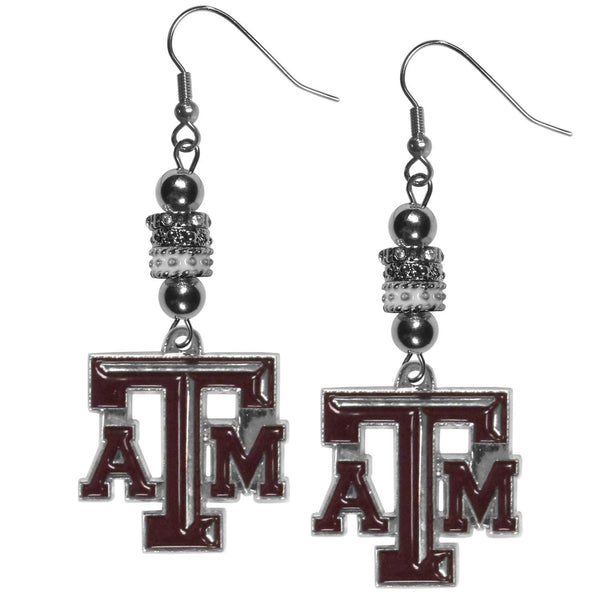 NCAA - Texas A & M Aggies Euro Bead Earrings-Jewelry & Accessories,Earrings,Euro Bead Earrings,College Euro Bead Earrings-JadeMoghul Inc.
