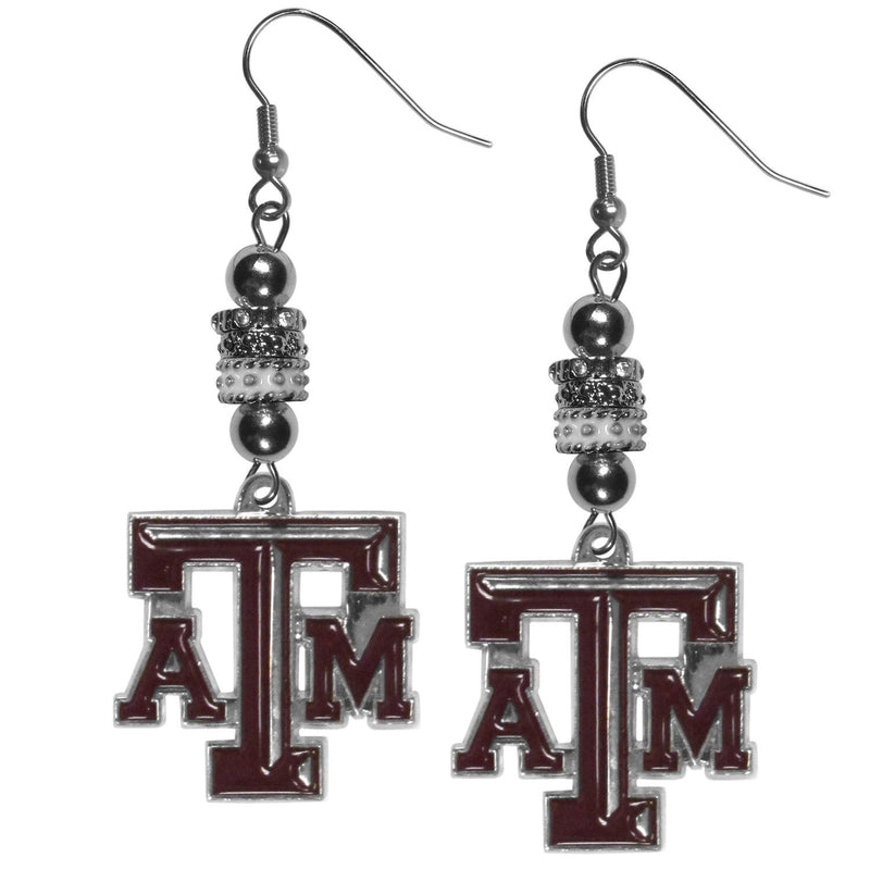 NCAA - Texas A & M Aggies Euro Bead Earrings-Jewelry & Accessories,Earrings,Euro Bead Earrings,College Euro Bead Earrings-JadeMoghul Inc.