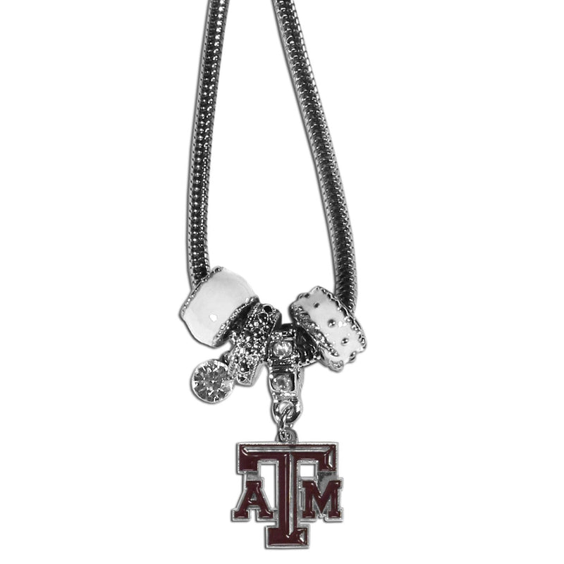 NCAA - Texas A & M Aggies Euro Bead Necklace-Jewelry & Accessories,Necklaces,Euro Bead Necklaces,College Euro Bead Necklaces-JadeMoghul Inc.