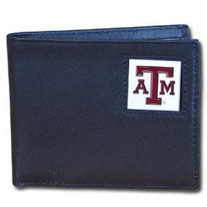 NCAA - Texas A & M Aggies Leather Bi-fold Wallet Packaged in Gift Box-Wallets & Checkbook Covers,Bi-fold Wallets,Gift Box Packaging,College Bi-fold Wallets-JadeMoghul Inc.