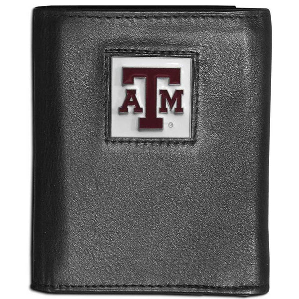 NCAA - Texas A & M Aggies Leather Tri-fold Wallet-Wallets & Checkbook Covers,Tri-fold Wallets,Tri-fold Wallets,College Tri-fold Wallets-JadeMoghul Inc.